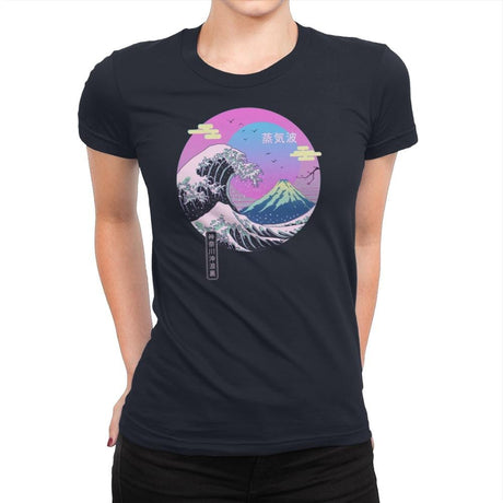 Wave Aesthetics - Womens Premium T-Shirts RIPT Apparel Small / Midnight Navy