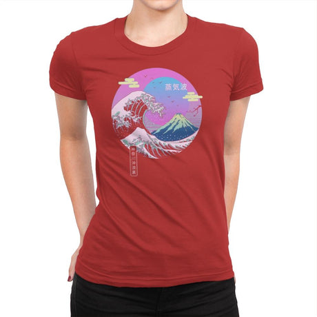 Wave Aesthetics - Womens Premium T-Shirts RIPT Apparel Small / Red