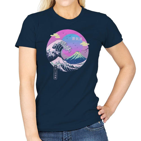 Wave Aesthetics - Womens T-Shirts RIPT Apparel Small / Navy