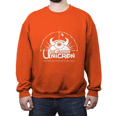 Way to Oblivion - Crew Neck Sweatshirt Crew Neck Sweatshirt RIPT Apparel Small / Orange