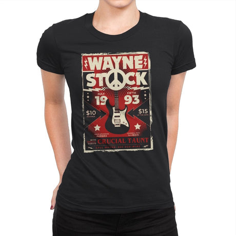 Wayne Stock - Womens Premium T-Shirts RIPT Apparel Small / Black