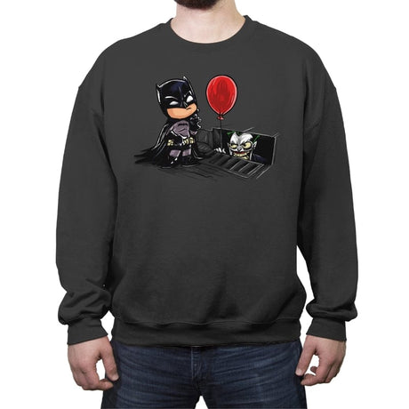 We All Bats Float Down Here - Crew Neck Sweatshirt Crew Neck Sweatshirt RIPT Apparel Small / Charcoal