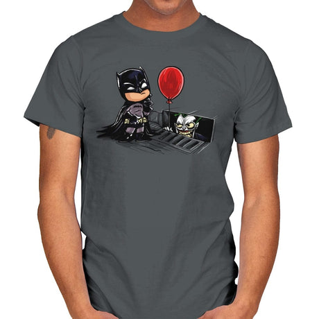 We All Bats Float Down Here - Mens T-Shirts RIPT Apparel Small / Charcoal