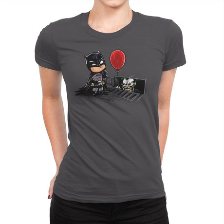 We All Bats Float Down Here - Womens Premium T-Shirts RIPT Apparel Small / Heavy Metal