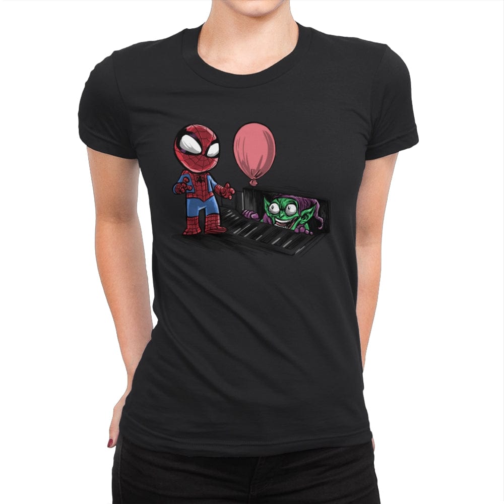 We All Spiders Float Down Here - Womens Premium T-Shirts RIPT Apparel Small / Black