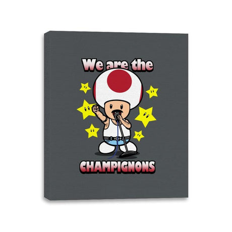 We are the Champignons - Canvas Wraps Canvas Wraps RIPT Apparel 11x14 / Charcoal