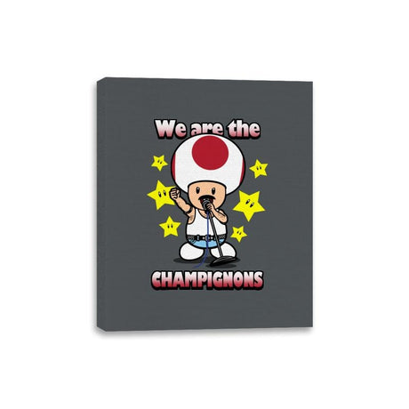 We are the Champignons - Canvas Wraps Canvas Wraps RIPT Apparel 8x10 / Charcoal