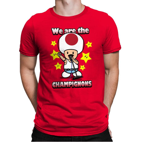 We are the Champignons - Mens Premium T-Shirts RIPT Apparel Small / Red