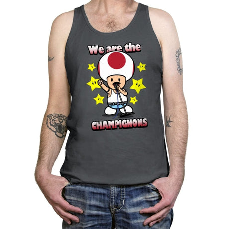 We are the Champignons - Tanktop Tanktop RIPT Apparel X-Small / Asphalt