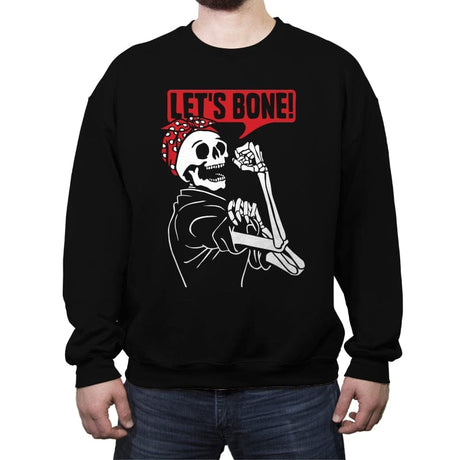 We Bone This - Crew Neck Sweatshirt Crew Neck Sweatshirt RIPT Apparel Small / Black