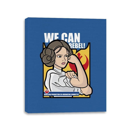 We Can Rebel! - Canvas Wraps Canvas Wraps RIPT Apparel 11x14 / Royal