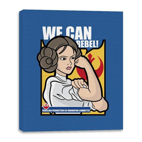 We Can Rebel! - Canvas Wraps Canvas Wraps RIPT Apparel 16x20 / Royal