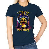 We Choose Violence - Womens T-Shirts RIPT Apparel Small / Navy