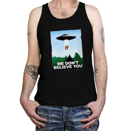 We Don't Believe You - Tanktop Tanktop RIPT Apparel X-Small / Black