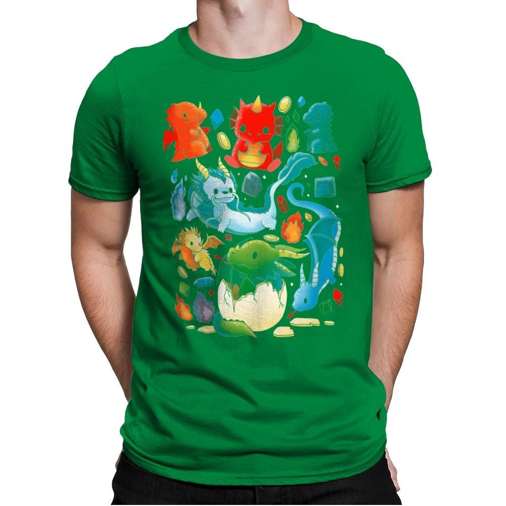 We Love Dragons - Mens Premium T-Shirts RIPT Apparel Small / Kelly Green