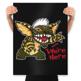 We're Here - Prints Posters RIPT Apparel 18x24 / Black