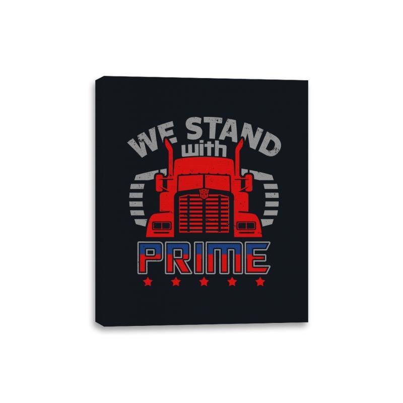 We Stand with Prime - Canvas Wraps Canvas Wraps RIPT Apparel 8x10 / Black