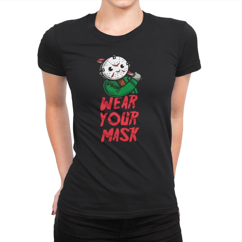 Wear Your Mask - Womens Premium T-Shirts RIPT Apparel Small / Black