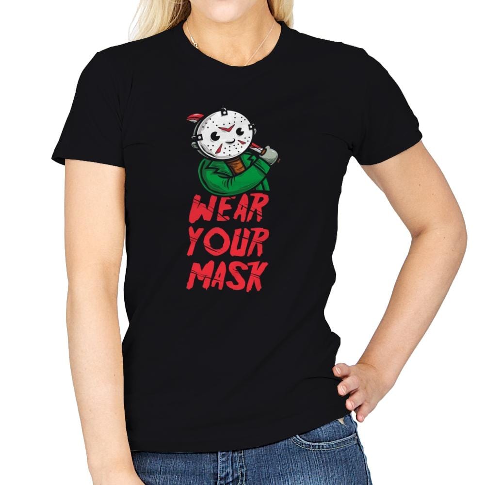 Wear Your Mask - Womens T-Shirts RIPT Apparel Small / Black