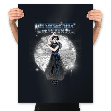 Wednesday Night Fever - Prints Posters RIPT Apparel 18x24 / Black