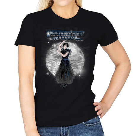 Wednesday Night Fever - Womens T-Shirts RIPT Apparel Small / Black