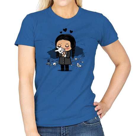 Wednesday's New Friend - Womens T-Shirts RIPT Apparel Small / Royal