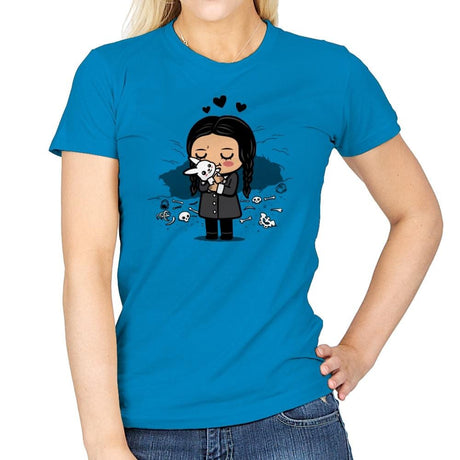 Wednesday's New Friend - Womens T-Shirts RIPT Apparel Small / Sapphire