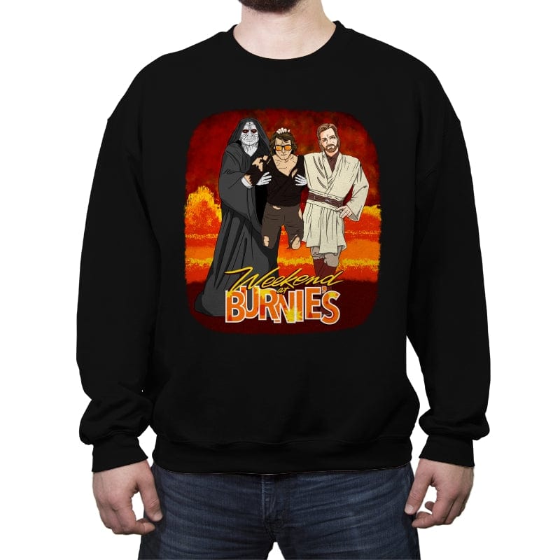 Weekend at Burnie’s - Crew Neck Sweatshirt Crew Neck Sweatshirt RIPT Apparel Small / Black