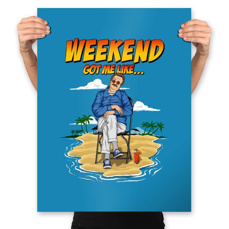 Weekend Plans - Prints Posters RIPT Apparel 18x24 / Sapphire