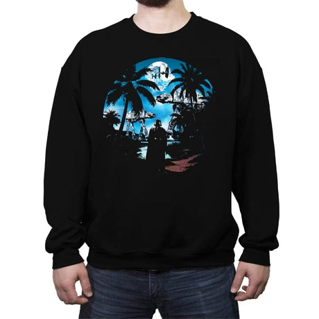 Welcome to Adventure - Crew Neck Sweatshirt Crew Neck Sweatshirt RIPT Apparel Small / Black