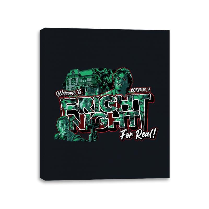 Welcome To Fright Night - Canvas Wraps Canvas Wraps RIPT Apparel 11x14 / Black