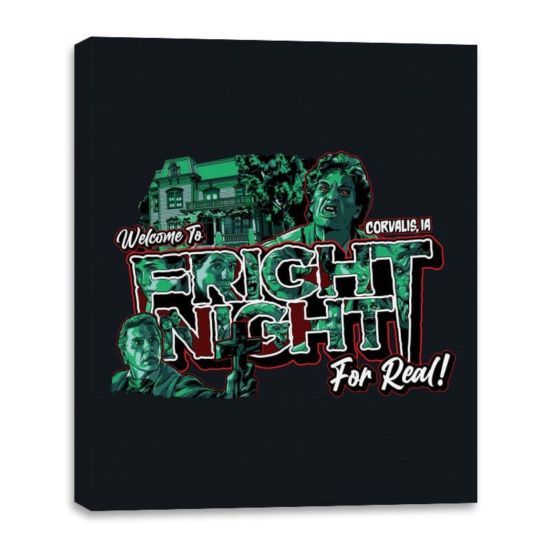 Welcome To Fright Night - Canvas Wraps Canvas Wraps RIPT Apparel 16x20 / Black