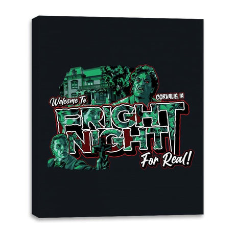 Welcome To Fright Night - Canvas Wraps Canvas Wraps RIPT Apparel 16x20 / Black