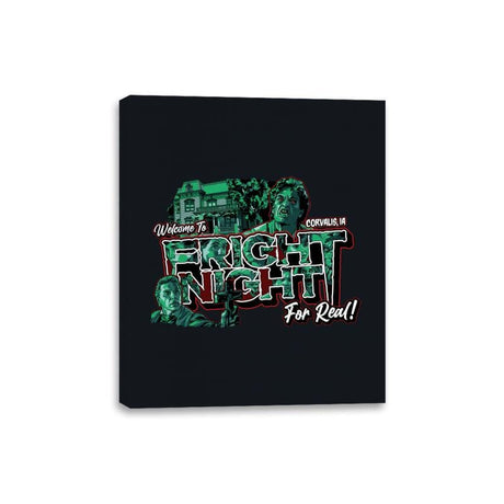 Welcome To Fright Night - Canvas Wraps Canvas Wraps RIPT Apparel 8x10 / Black