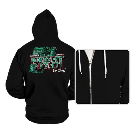 Welcome To Fright Night - Hoodies Hoodies RIPT Apparel Small / Black