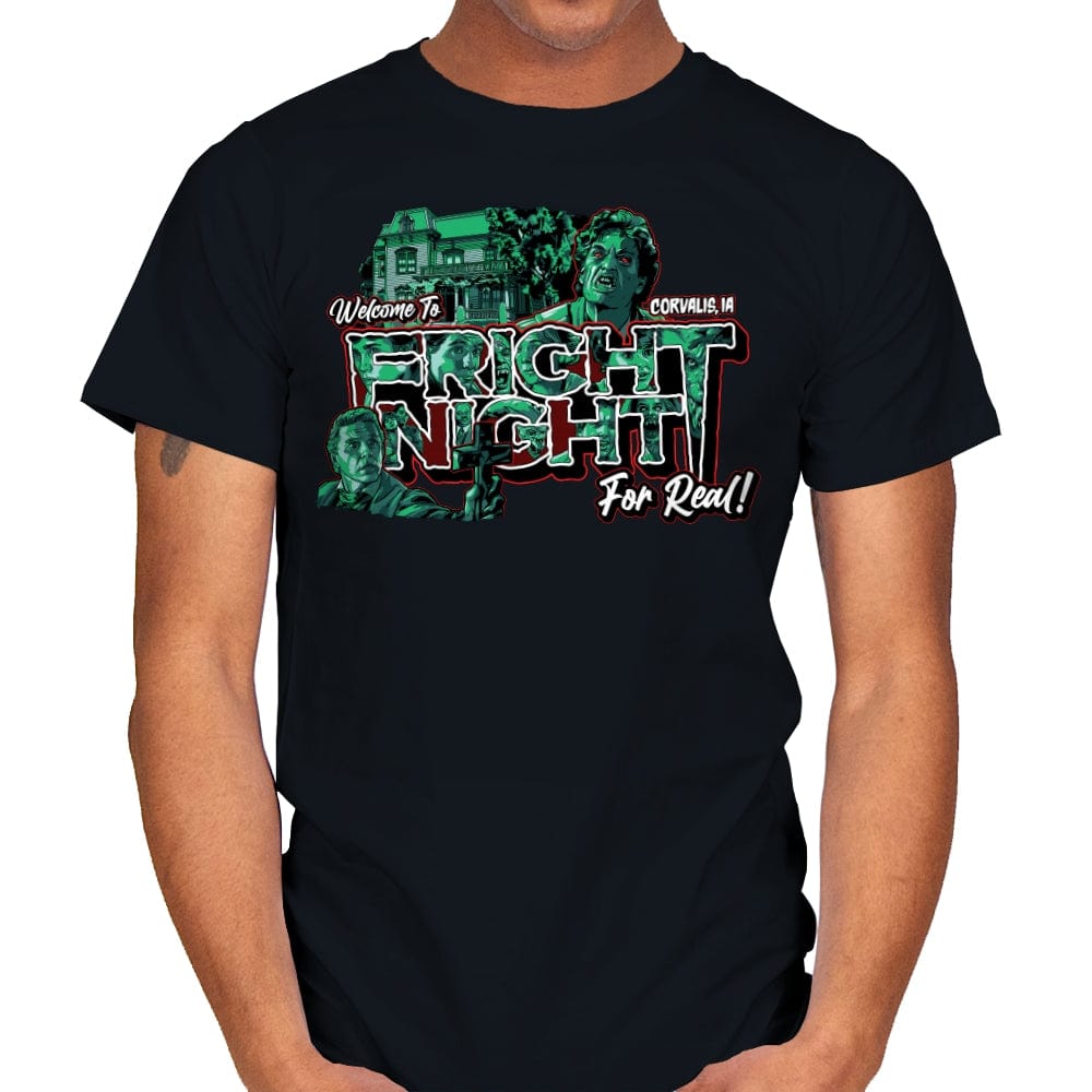 Welcome To Fright Night - Mens T-Shirts RIPT Apparel Small / Black