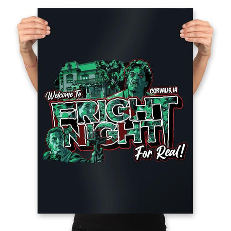 Welcome To Fright Night - Prints Posters RIPT Apparel 18x24 / Black