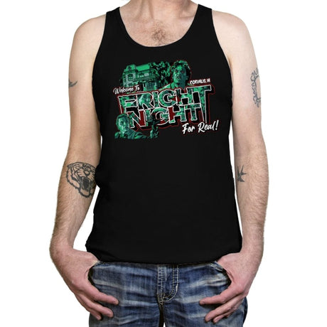 Welcome To Fright Night - Tanktop Tanktop RIPT Apparel X-Small / Black