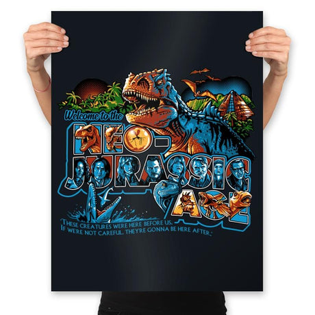 Welcome to the Neo-Jurassic Age - Prints Posters RIPT Apparel 18x24 / Black