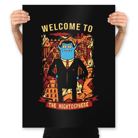 Welcome to the Night - Prints Posters RIPT Apparel 18x24 / Black