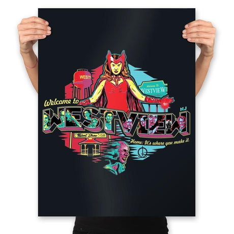 Welcome to Westview - Prints Posters RIPT Apparel 18x24 / Black