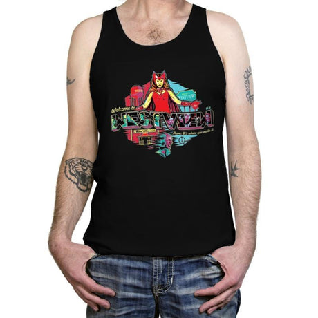 Welcome to Westview - Tanktop Tanktop RIPT Apparel X-Small / Black