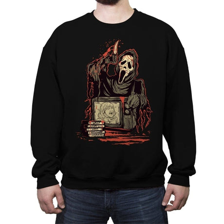 What's Favorite Scream Movie? - Crew Neck Sweatshirt Crew Neck Sweatshirt RIPT Apparel Small / Black