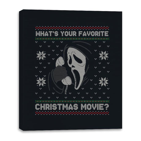 Whats your Favorite Christmas Movie? - Canvas Wraps Canvas Wraps RIPT Apparel 16x20 / Black