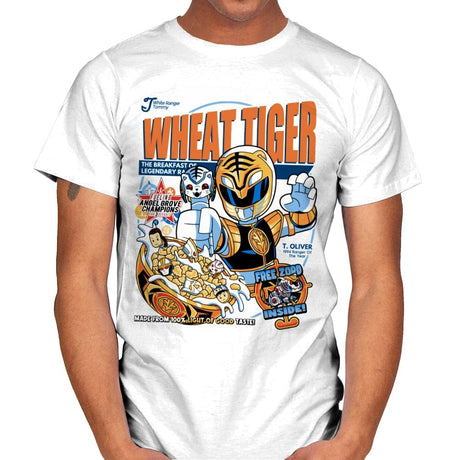 Wheat Tiger - Mens T-Shirts RIPT Apparel Small / White