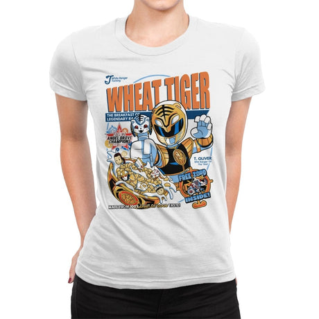 Wheat Tiger - Womens Premium T-Shirts RIPT Apparel Small / White