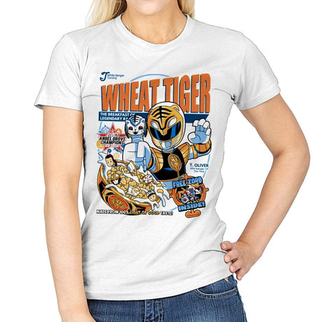 Wheat Tiger - Womens T-Shirts RIPT Apparel Small / White