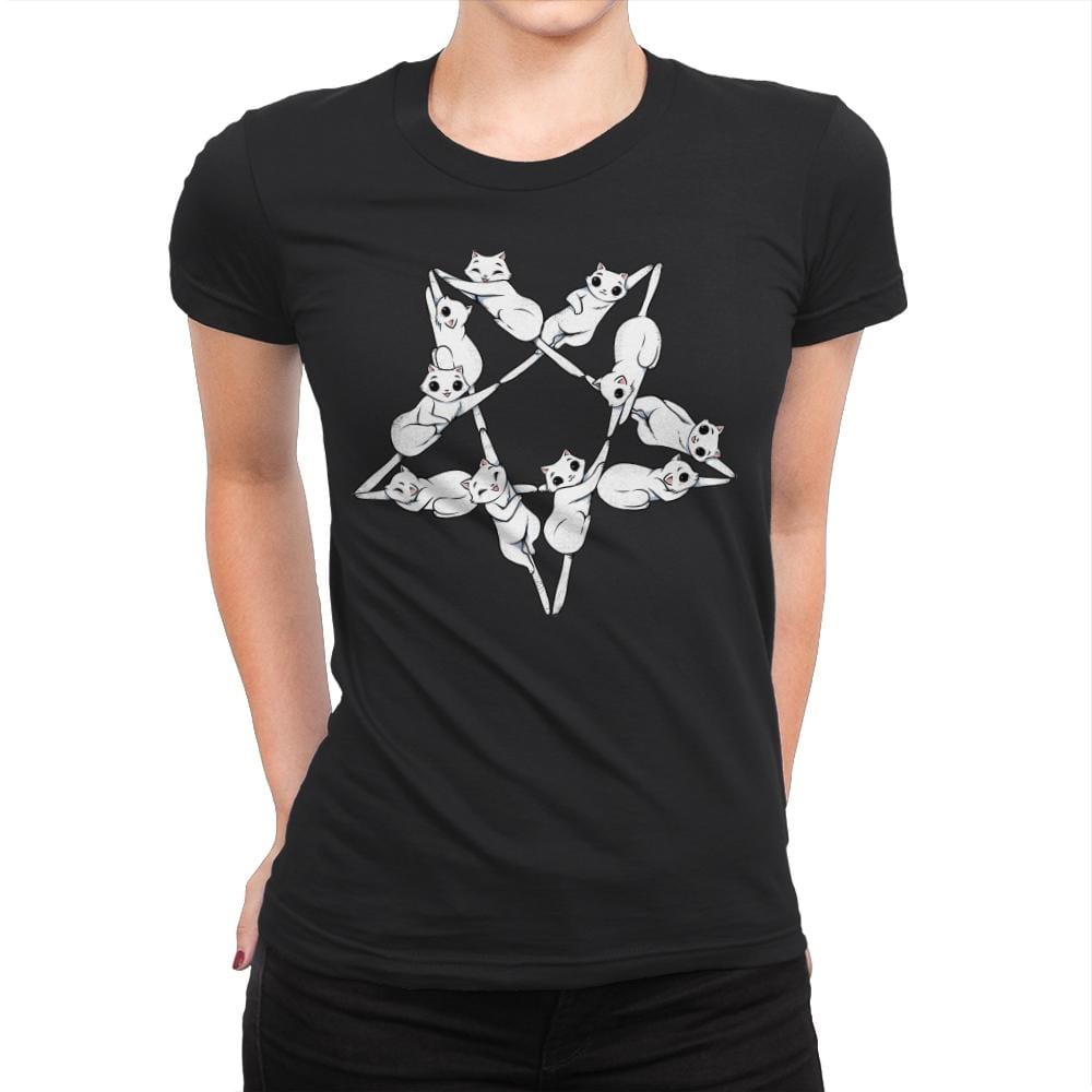 Where Cats Go At Night - Womens Premium T-Shirts RIPT Apparel Small / Black