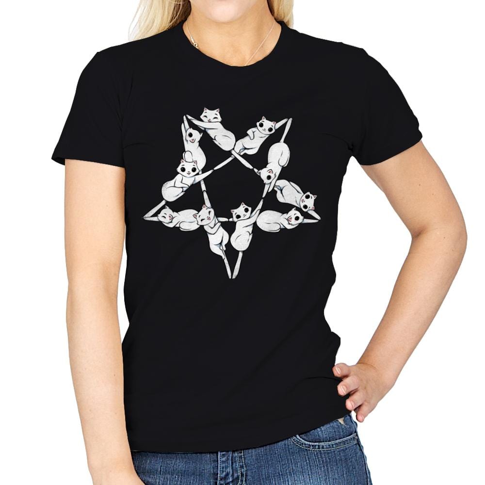 Where Cats Go At Night - Womens T-Shirts RIPT Apparel Small / Black