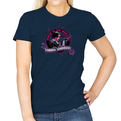 Where in the World is Sombra Sandiego? Exclusive - Womens T-Shirts RIPT Apparel Small / Navy